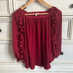 Deep red blouse size S